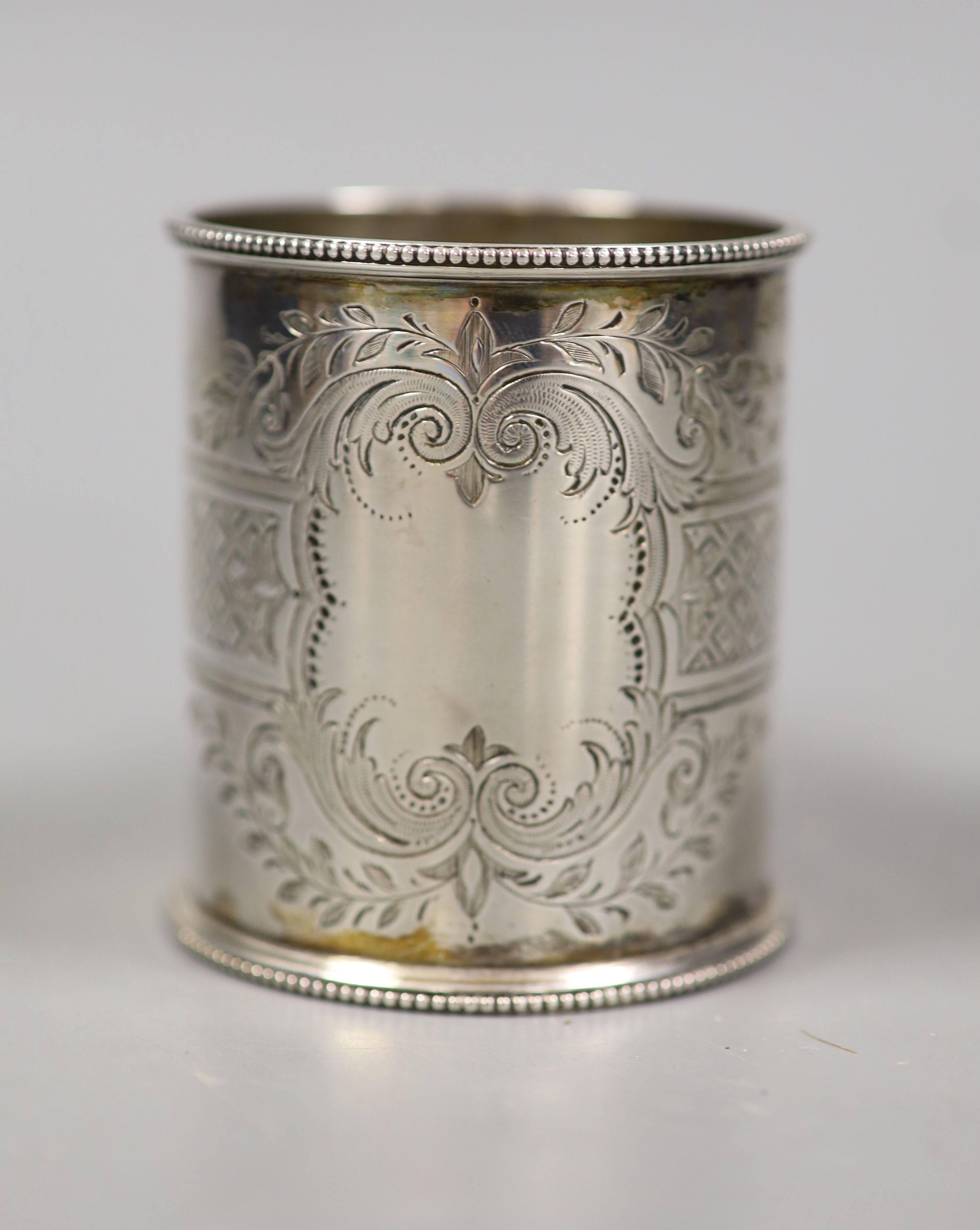 A Victorian silver christening mug